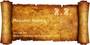 Meszko Menta névjegykártya